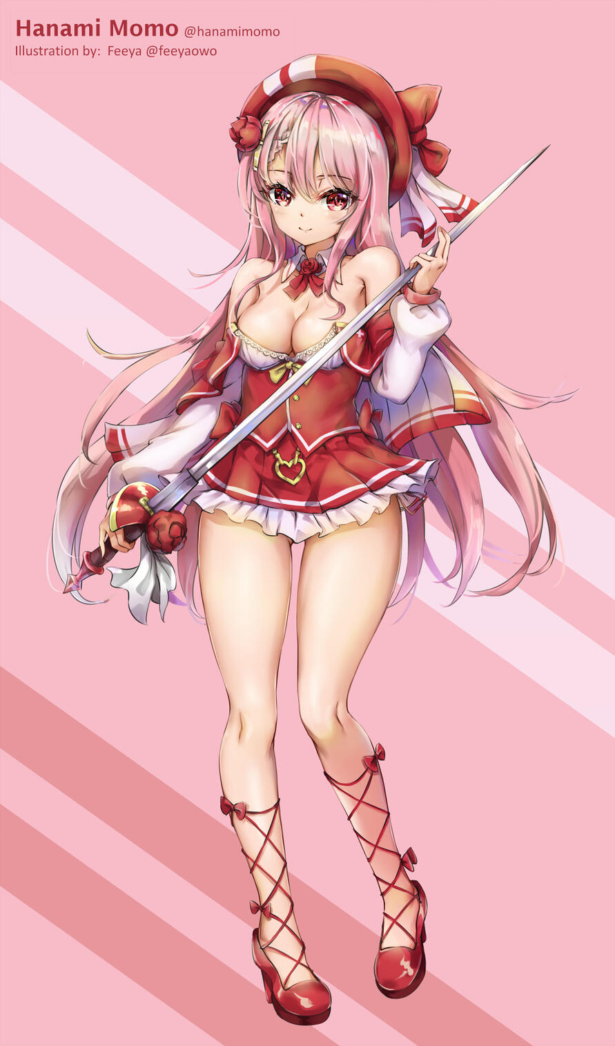 Original VTuber Design: Hanami Momo Original VTuber Design: Hanami Momo