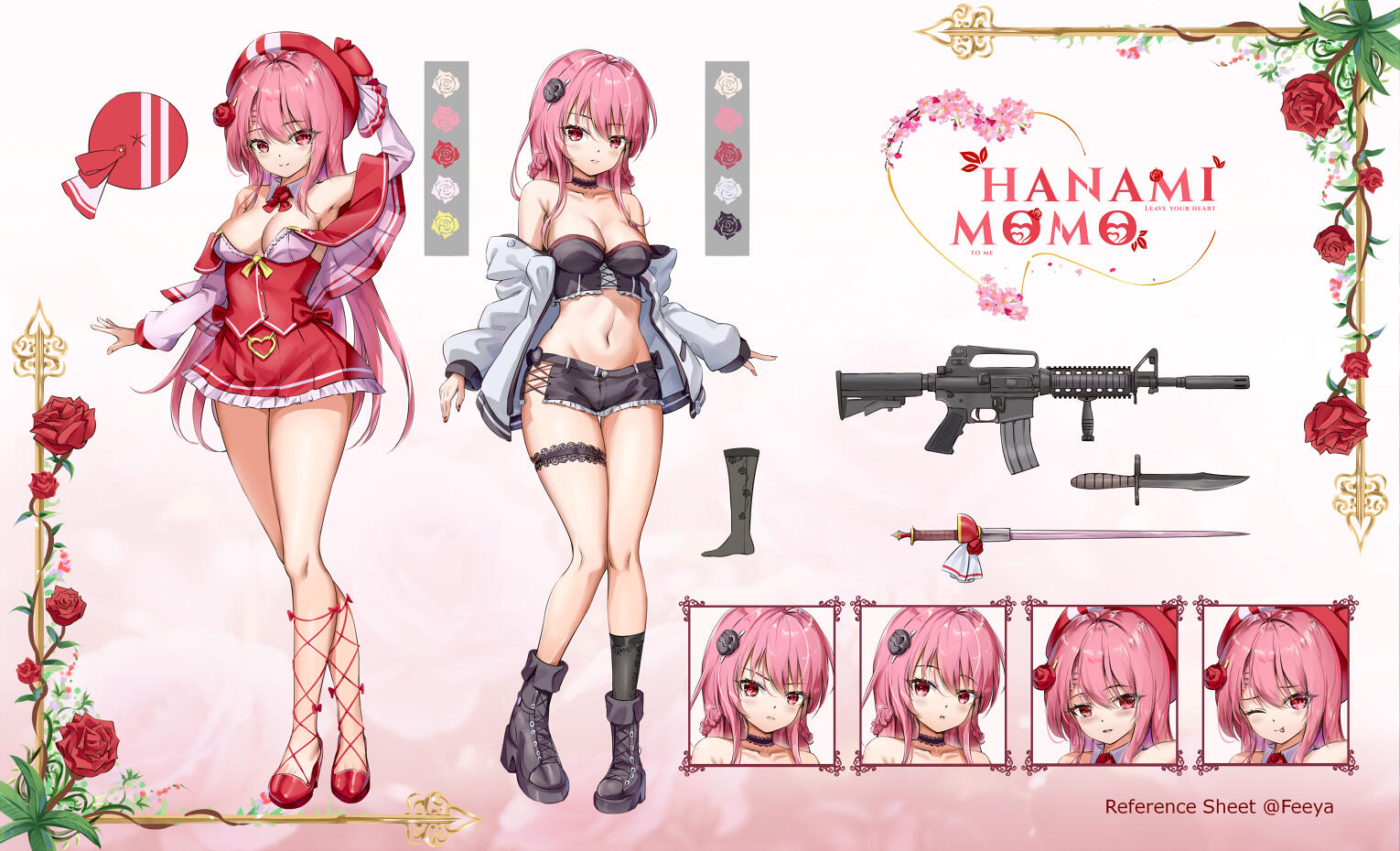 Original VTuber Design: Hanami Momo Original VTuber Design: Hanami Momo